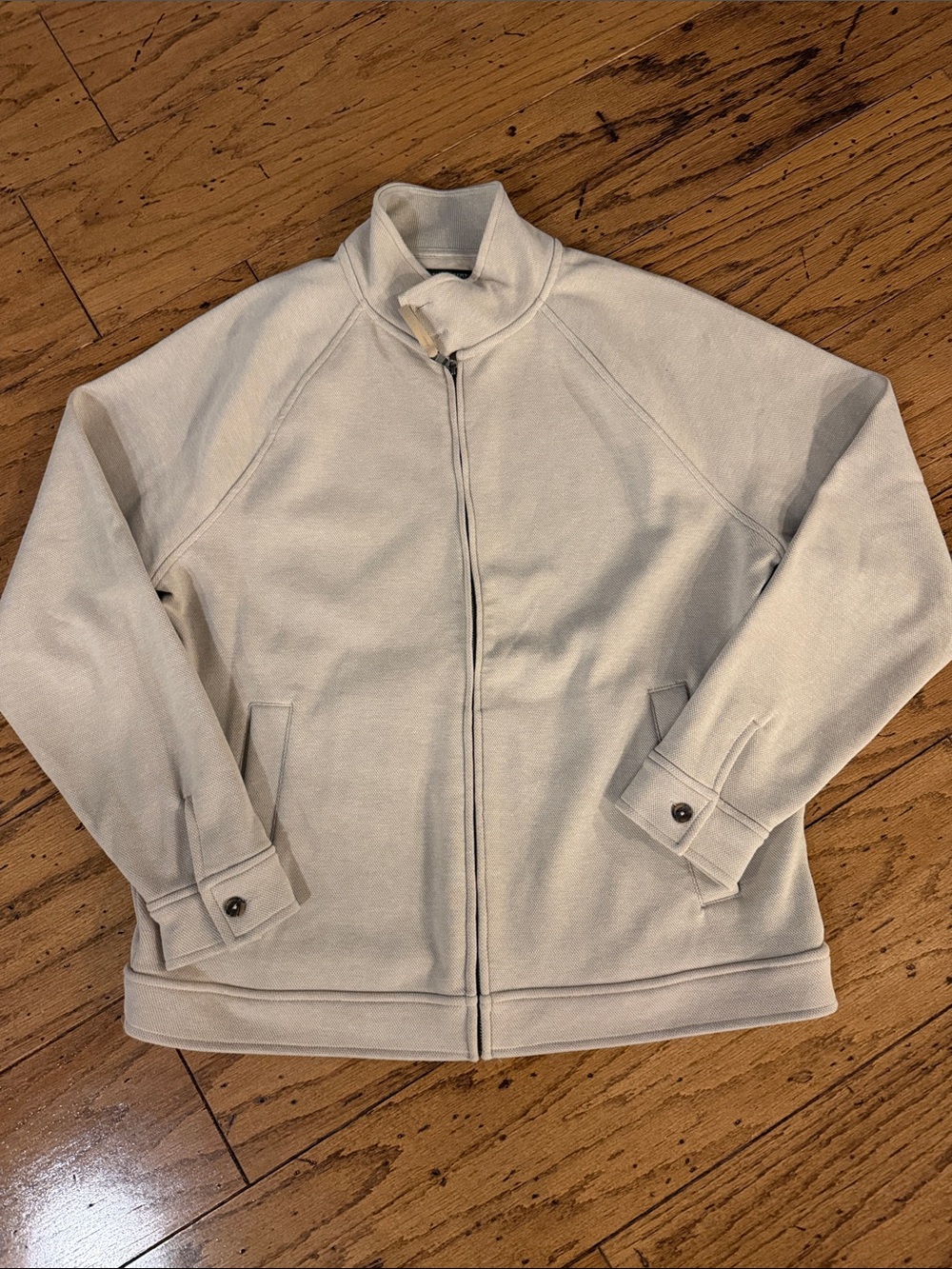Banana Republic Men's Light Cream Zip Jacket